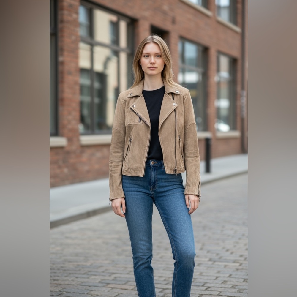 Buffalo Women's Tan brown Leather Jacket
